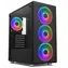 1stCOOL RAINBOW 4 černá / Skříň PC / ATX / Middle Tower / 4x RGB ventilátor / tvrzené sklo