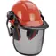 Einhell BG-SH 2 oranžová/černá / Lesnická ochranná helma / Ochrana sluchu / Obvod hlavy 52-66 cm