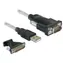 DeLock USB 2.0 Typ-A - RS-232 DB9+DB25 černá / Adaptér / 1,8 m / pozlacené kontakty
