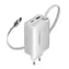 Canyon OnCharge 65RC bílá / Nabíjecí adaptér / USB-C / 65W / vestavěný kabel 68 cm
