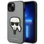 Karl Lagerfeld Saffiano Karl Head Patch iPhone 14 Plus stříbrná / Zadní kryt / PU kůže