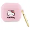Hello Kitty Silicone 3D Kitty Head Pouzdro pro Apple AirPods 3 růžová / Pouzdro / Silikon