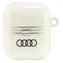 Audi IML Geometric Pattern bílá / Pouzdro pro Apple AirPods 1 & 2 / Geometrický vzor