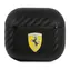 Ferrari On Track Carbon černá / Pouzdro / Apple AirPods 3 / PU