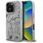 Karl Lagerfeld Grained Pattern & Logo šedá / Zadní kryt / MagSafe / iPhone 16 Pro