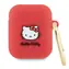Hello Kitty Silikonové pouzdro 3D Kitty Head pro AirPods 1/2 fuchsiová / Pouzdro / Silikon