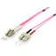 Equip optický kabel LC-SC OM4 2m fialová / Patch kabel / Multimode / Duplex / LSZH plášť