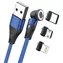 RealPower MagneticCharge3 modrá / Magnetický nabíjecí kabel / USB-A / 3 A / 1 m / 6 adaptérů