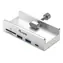 Equip 128968 stříbrná / USB hub / 2x USB-A + USB-C / čtečka SD/microSD / 5 Gbps / klip