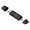 Equip 245462 černá / Čtečka karet / USB-C/USB-A / SD/microSD / 5 Gbps