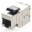 Equip stříbrná Keystone spojka Cat6A / Spojka / 2x RJ45 / stíněná / pozlacené kontakty / 8 ks