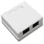 XtendLan / Zásuvka / 2x RJ45 UTP Cat5e / na omítku / spodní vývod / narážecí