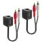 Lindy 70460 / Audio extender / 2x RCA – RJ45 / Cat.5 / dosah až 500 m
