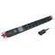 Techly 109559 černá / Napájecí panel / 19" 1U / 8x C13 / C14 / 2500 W / 2 m kabel