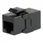 Equip Keystone spojka RJ45-RJ45 černá / Spojka / Cat6A / 500 MHz / PoE / 8 ks