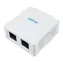 Equip Instalační krabice Cat6A 2x RJ45 bílá / Instalační krabice / UTP / Pozlacené kontakty