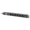 Lanberg PDU černá / Zásuvková lišta do racku / 1U / 19" / 6x zásuvka Schuko / IEC C14 / 10 A / 2 m