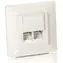 Equip Zásuvka pod omítku 2x RJ45 Cat5e bílá / Zásuvka / 45° / stíněná / LSA-IDC