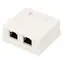 Extralink Nástěnná zásuvka 2x RJ45 CAT5E STP / Zásuvka / na zeď / CAT5E / STP