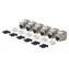 StarTech Keystone Jack CAT8 stříbrná / Keystone Jack / RJ-45 / stíněný / bez nářadí / 6 ks