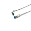 Equip Cat6A S/FTP lomený bílá / Patch kabel / RJ-45 rovný-lomený / 5 m / LSZH / PoE+