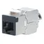 Intellinet Keystone modul Cat6a STP černá / Keystone modul / RJ-45 / 10GBase-T / stíněný / PoE (802.3bt)