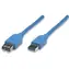 Manhattan prodlužovací kabel USB 3.0 A-A modrý / Kabel / 2 m / 5 Gb/s