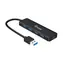 Equip USB Hub 4 porty černá / USB hub / 4x USB-A 3.2 Gen 1 / adaptér USB-C / 5 Gbps
