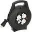 Brennenstuhl Vario-Line černá / Kabelový buben / 3 zásuvky / USB nabíjení / 10 m / 2700 W