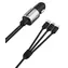 Dudao R5ProN černá / Autonabíječka / vestavěné kabely Lightning, USB-C, Micro USB / 3,4 A