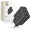 Tech-Protect NC30W černá / Nabíječka / 2x USB-C PD 30W / USB-A QC 3.0
