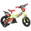 DINO BIKES Dětské kolo 123GLN žlutá / 12" kola / ocelový rám / 2 brzdy / výškově nastavitelné sedlo