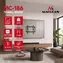 Maclean MC-186 černá / Nástěnný držák pro TV / 13-43" / VESA 200x200 / nosnost 45 kg / naklápění