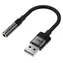 Acefast J13 černá / Adaptér / USB-A / Jack 3,5 mm