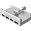 Orico USB hub s upínací svorkou / USB hub / 4x USB-A / USB 3.0 Gen1 / hliníkové tělo