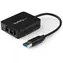 StarTech USB adaptér na optické vlákno černá / Síťový adaptér / 1000 Mbit/s / RTL8153 čipset
