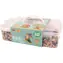 PLAYBOX Zažehlovací korálky v kufříku Mellow pastel 12000 ks / Předlohy, pinzeta / od 5 let