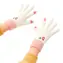 Hurtel Dámské zimní rukavice na dotyk se sněhulákem bílo-růžové / Rukavice na smartphone