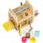 ECOTOYS Dřevěná motorická kostka / Motorická kostka / Dřevo / 15,5x17 cm