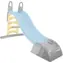MOCHTOYS Skluzavka 180cm pastelová modrá / UV filtr / napojení na hadici / protiskluzové schůdky / 180×84×110 cm