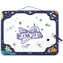 DJECO Magnetická tabule Vesmír / Magnetická tabule / dřevěný rám / 46x38x1 cm