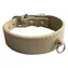 HUHUBAMBOO Obojek Exclusive béžový XS / Hovězí kůže / 24 mm x 22-27 cm