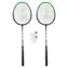 RULYT Badmintonový set černo-zelený / 2x raketa 24 cm / 2x míček / Cestovní vak