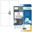 HERMA Univerzální etikety 105x148 mm / bílé, snímatelné / 25 listů / 100 ks