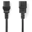 Nedis Napájecí kabel IEC-320-C14 - C13 černá / Napájecí kabel / 2 m / Poniklované / PVC