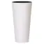 PROSPERPLAST Květináč TUBUS SLIM bílý lesk 25 cm / Objem 15,5 l / Výška 47,6 cm / Plast
