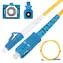 Extralink LC/UPC-SC/UPC žlutý / Patchcord / Jednomódový / Simplex / G652D / 3 mm / 2 m