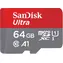 SanDisk Ultra microSDXC 64 GB + adaptér / Paměťová karta / Class 10 / UHS-I / A1 / 140 MB/s