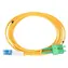 Extralink SC/APC-LC/UPC žlutý / Patchcord / Jednomódový / Duplex / G652D / 0,5 m