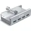 Orico MH4PU-SV-BP stříbrná / USB hub / 4x USB-A 3.0 / upínací úchyt / hliníkové tělo